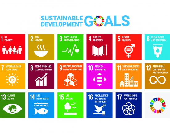 This picture shows an overview of the UN Sustainable Development Goals (SDGs) and covers SDG 1, SDG 2, SDG 3, SDG 4, SDG 5, SDG 6, SDG 7, SDG 8, SDG 9, SDG 10, SDG 11, SDG 12, SDG 13, SDG 14,SDG 15, SDG 16 and SDG 17.
