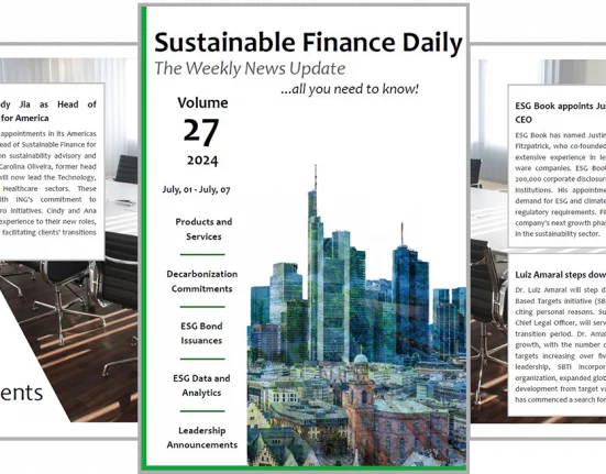Fidelity International published updated sustainable investing framework, Invesco launches customized ETF for Varma, BlackRock updates voting policy for climate change mandates, LOIM will manage sustainable equity mandate for Wiltshire Pension Fund , ESG Book appoints Justin Fitzpatrick as new CEO, ING appoints Cindy Jia as Head of Sustainable Finance for America, Luiz Amaral steps down as CEO of SBTi, Moody´s and MSCI announced strategic partnership to enhance risk solutions, CO2 AI launches product emission solution